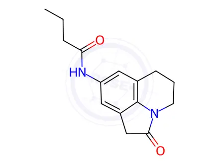 Chemical structure of N-(2-Oxo-1,2,5,6-tetrahydro-4H-pyrrolo[3,2,1-ij]quinolin-8-yl)butyramide