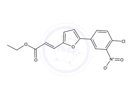 Chemical structure of Ethyl 3-(5-(4-chloro-3-nitrophenyl)furan-2-yl)acrylate