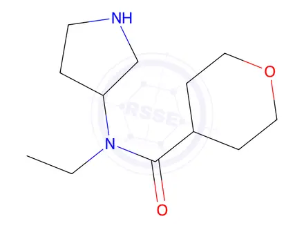 Chemical structure of n-Ethyl-N-(pyrrolidin-3-yl)tetrahydro-2h-pyran-4-carboxamide
