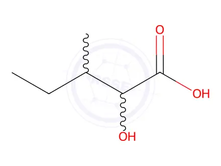Chemical structure of 2-Hydroxy-3-methylpentanoic Acid (Mixture of Diastereomers)
