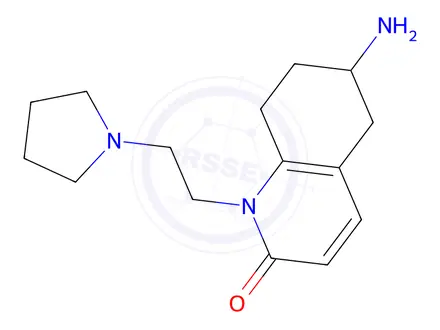 Chemical structure of 6-Amino-1-(2-(pyrrolidin-1-yl)ethyl)-5,6,7,8-tetrahydroquinolin-2(1H)-one