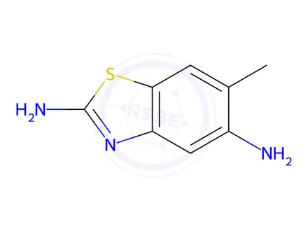 Chemical structure of 2,5-Benzothiazolediamine,6-methyl-(9CI)