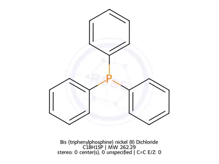 Chemical structure of CHLORO(CYCLOPENTADIENYL)(TRIPHENYLPHOSPHINE)NICKEL(II)