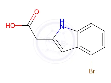 Chemical structure of 2-(4-Bromo-1H-indol-2-yl)acetic acid