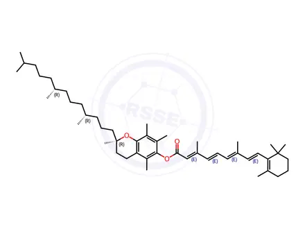Chemical structure of dl-α-Tocopheryl Retinoate