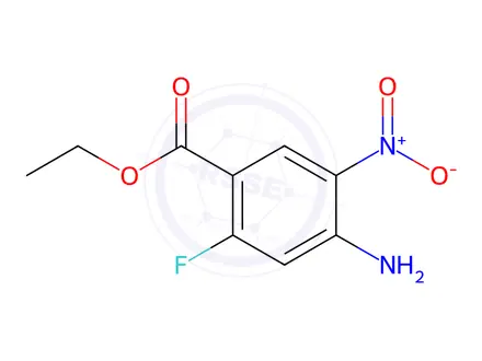 Chemical structure of Ethyl 4-amino-2-fluoro-5-nitrobenzoate