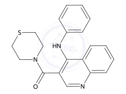 Chemical structure of (4-(Phenylamino)quinolin-3-yl)(thiomorpholino)methanone