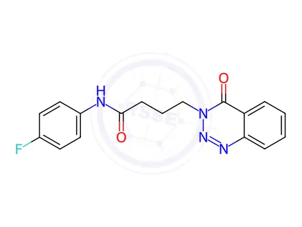 Chemical structure of N-(4-Fluorophenyl)-4-(4-oxobenzo[d][1,2,3]triazin-3(4H)-yl)butanamide