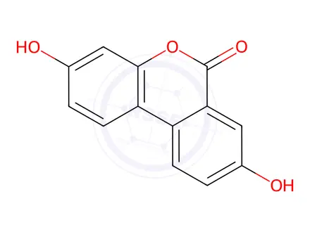 Chemical structure of 3,8-Dihydroxy-6H-dibenzo[b,d]pyran-6-one