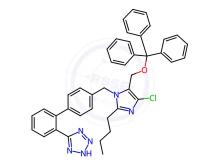 Chemical structure of Losartan Trityl Ether