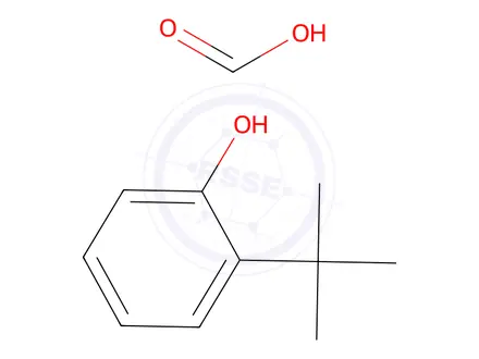 Chemical structure of Phenol, 2-(1,1-dimethylethyl)-, 1-formate