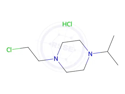 Chemical structure of 1-(2-Chloroethyl)-4-isopropylpiperazine hydrochloride