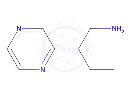 Chemical structure of 2-(Pyrazin-2-yl)butan-1-amine