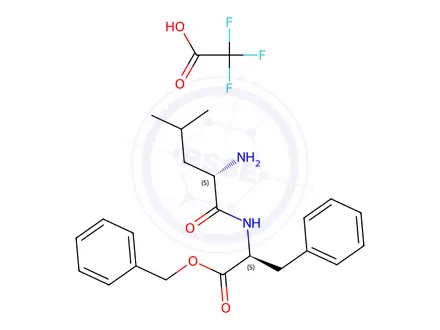 Chemical structure of Benzyl L-leucyl-L-phenylalaninate (TFA)