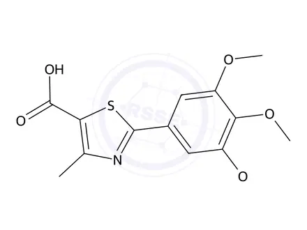 Chemical structure of 4-Methyl-2-(3,4,5-trimethoxyphenyl)thiazole-5-carboxylic acid