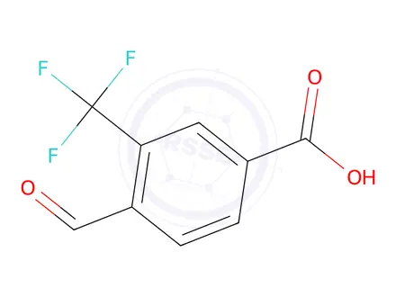 Chemical structure of 4-Formyl-3-(trifluoromethyl)benzoic acid