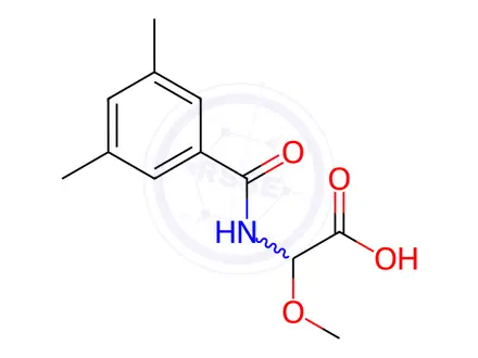 Chemical structure of Acetic acid, [(3,5-dimethylbenzoyl)amino]methoxy-(9CI)