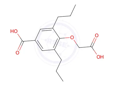 Chemical structure of 4-(Carboxymethoxy)-3,5-dipropylbenzoic acid