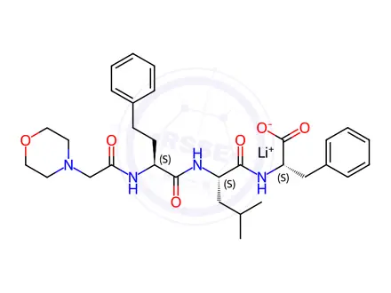 Chemical structure of Lithium (S)-2-((S)-4-Methyl-2-((S)-2-(2-morpholinoacetamido)-4-phenylbutanamido)pentanamido)-3-phenylpropanoate