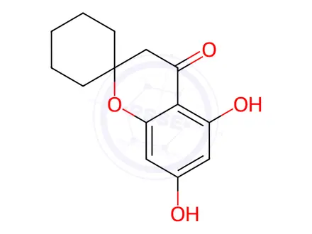 Chemical structure of 5,7-Dihydroxyspiro[chromane-2,1'-cyclohexan]-4-one