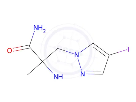 Chemical structure of 2-(Ethylamino)-3-(4-iodo-1h-pyrazol-1-yl)-2-methylpropanamide