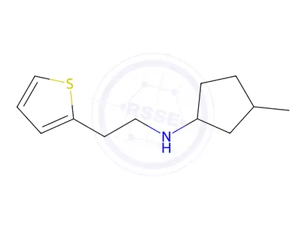 Chemical structure of 3-Methyl-N-(2-(thiophen-2-yl)ethyl)cyclopentan-1-amine