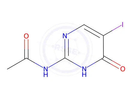 Chemical structure of N-(5-Iodo-6-oxo-1,6-dihydropyrimidin-2-yl)acetamide