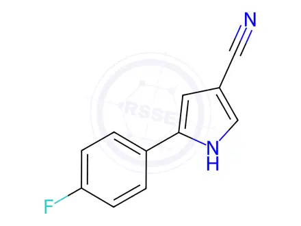 Chemical structure of 5-(4-fluorophenyl)-1H-pyrrole-3-carbonitrile