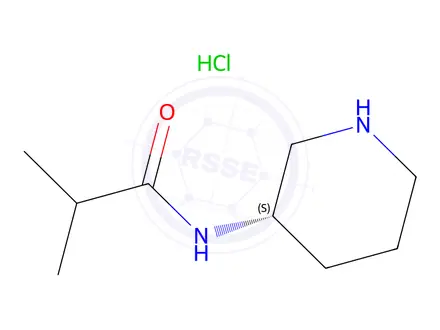 Chemical structure of (S)-N-(piperidin-3-yl)-2-methylpropanamide hydrochloride