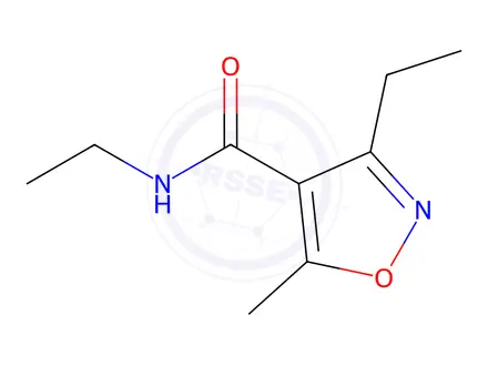 Chemical structure of N,3-diethyl-5-methylisoxazole-4-carboxamide