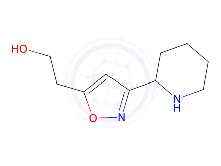 Chemical structure of 2-(3-Piperidin-2-yl-isoxazol-5-yl)-ethanol