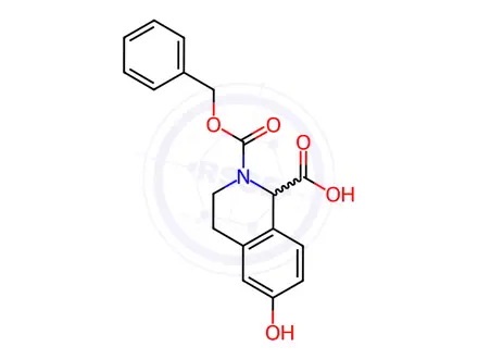 Chemical structure of 2-((Benzyloxy)carbonyl)-6-hydroxy-1,2,3,4-tetrahydroisoquinoline-1-carboxylic acid