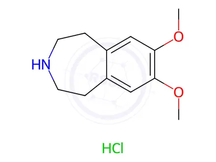 Chemical structure of 7,8-dimethoxy-2,3,4,5-tetrahydro-1H-3-benzazepine hydrochloride