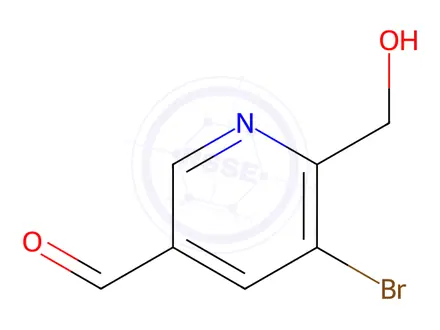 Chemical structure of 5-Bromo-6-(hydroxymethyl)nicotinaldehyde