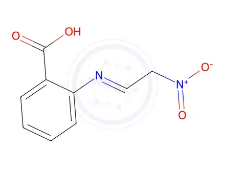 Chemical structure of 2-{[(1E)-2-Nitroethylidene]amino}benzoic acid