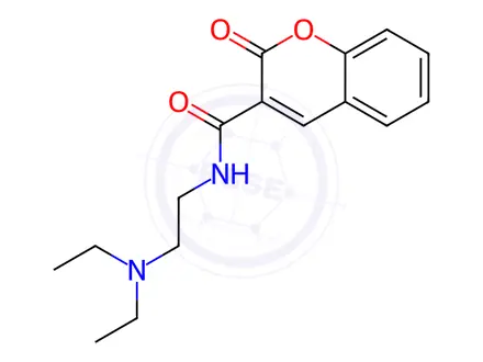 Chemical structure of N-(2-(Diethylamino)ethyl)-2-oxo-2H-chromene-3-carboxamide