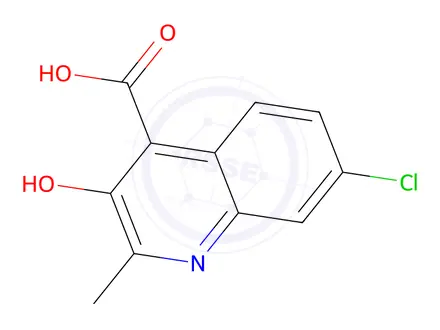 Chemical structure of 7-Chloro-3-hydroxy-2-methylquinoline-4-carboxylic acid