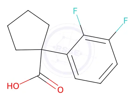 Chemical structure of 1-(2,3-Difluorophenyl)cyclopentanecarboxylic Acid