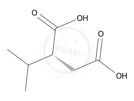 Chemical structure of (R)-2-Isopropylsuccinic acid