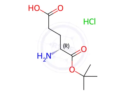 Chemical structure of D-Glutamic Acid 1-tert-Butyl Ester Hydrochloride