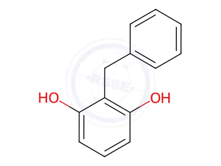 Chemical structure of 2-Benzylresorcinol