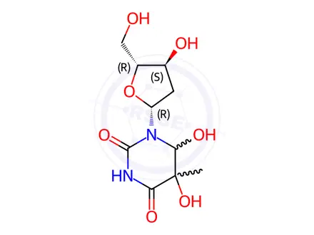 Chemical structure of thymidine glycol