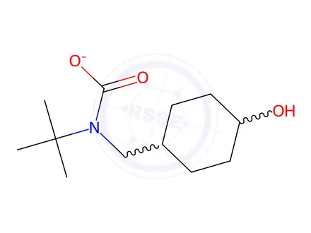 Chemical structure of tert-Butyl ((4-hydroxycyclohexyl)methyl)carbamate