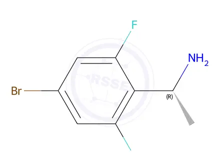 Chemical structure of (R)-1-(4-Bromo-2,6-difluorophenyl)ethanamine