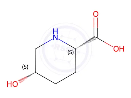 Chemical structure of (2S,5S)-5-Hydroxypiperidine-2-carboxylic Acid