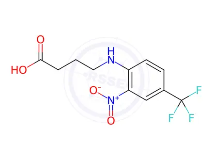 Chemical structure of 4-[2-Nitro-4-(trifluoromethyl)anilino]butanoic Acid