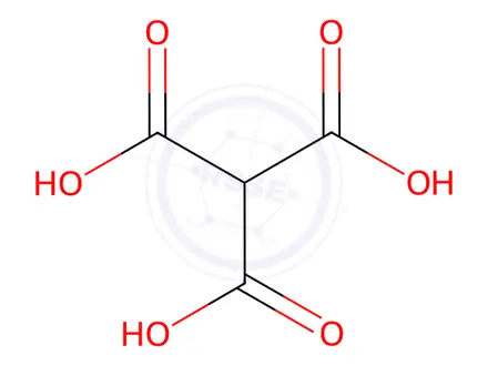 Chemical structure of Methanetricarboxylic Acid