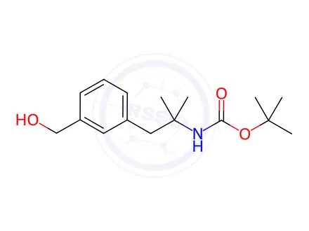 Chemical structure of Carbamic acid, N-[2-[3-(hydroxymethyl)phenyl]-1,1-dimethylethyl]-, 1,1-dimethylethyl ester