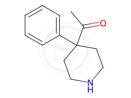 Chemical structure of methyl (4-phenyl-4-piperidyl) ketone