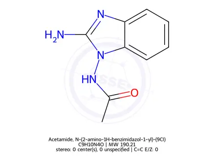 Chemical structure of Acetamide, N-(2-amino-1H-benzimidazol-1-yl)-(9CI)